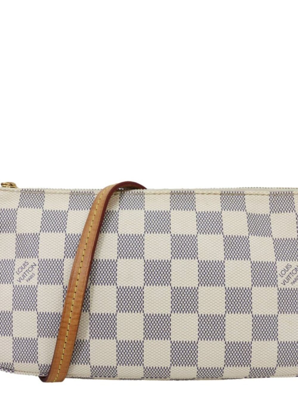 Louis Vuitton  Pochette Accessoires Damier Azur Pouch White
